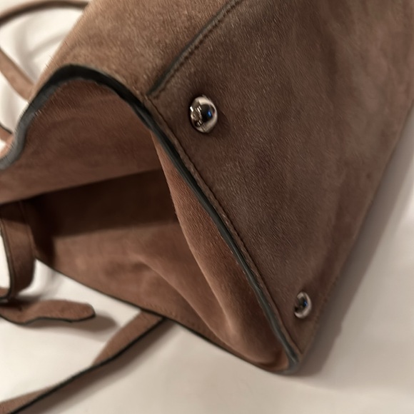 PRADA Suede Double Zipper Tote / Crossbody Bag - Picture 8 of 9